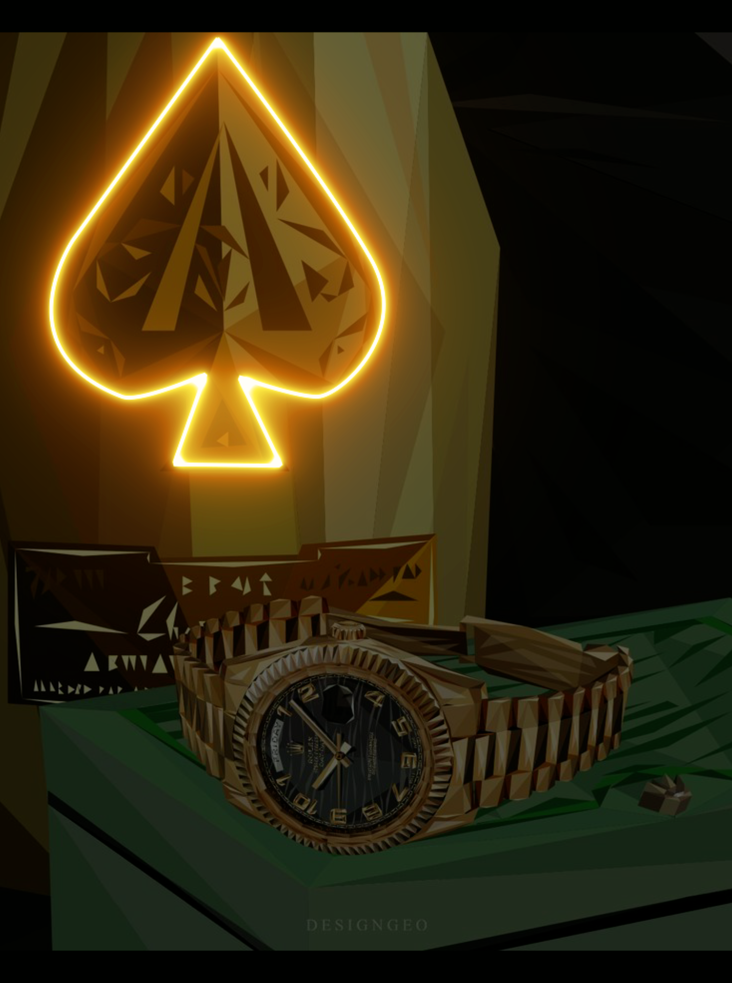 BUBBLE STATUS – Cadre LED Champagne x Luxe Urbain • Éclat & Provocation