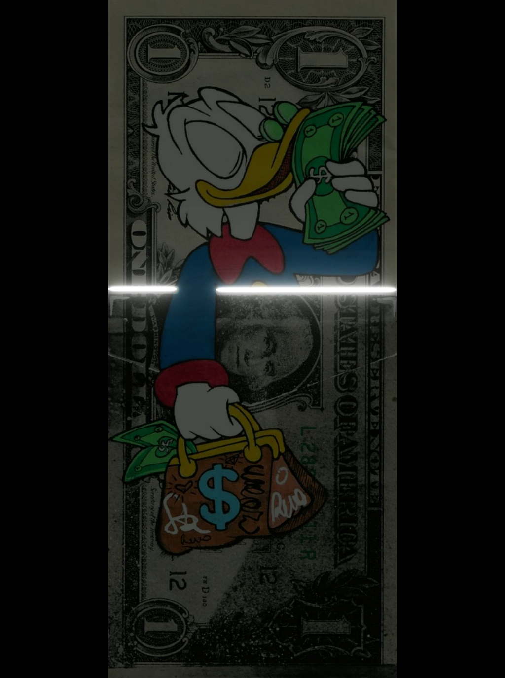 Pocket Money – Cadre lumineux LED – Street art dollar & pop culture Eclarys