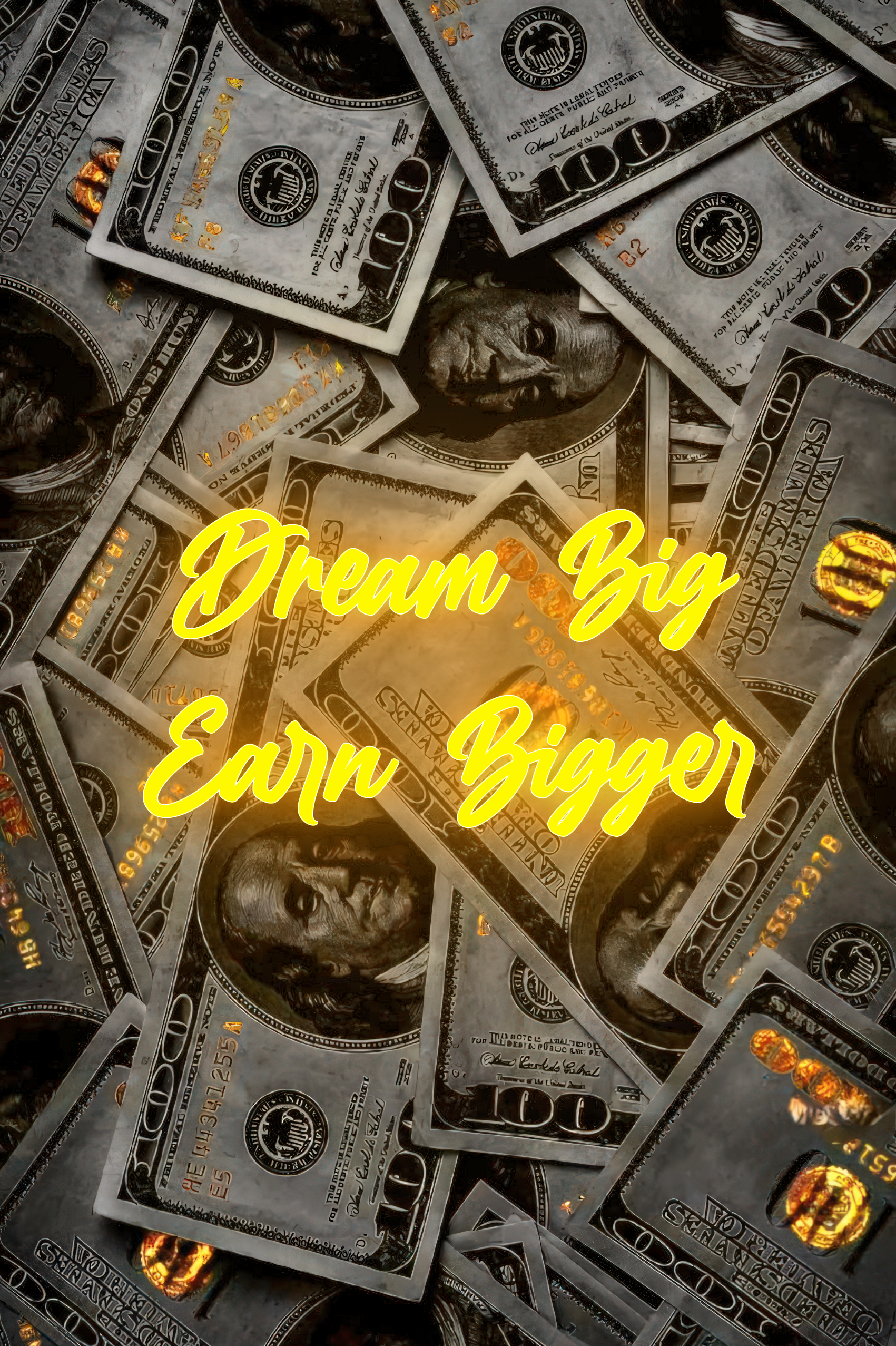 MONEY MOTIVATION – Tableau LED Billets & Phrase Inspirante | Ambition & Réussite Eclarys