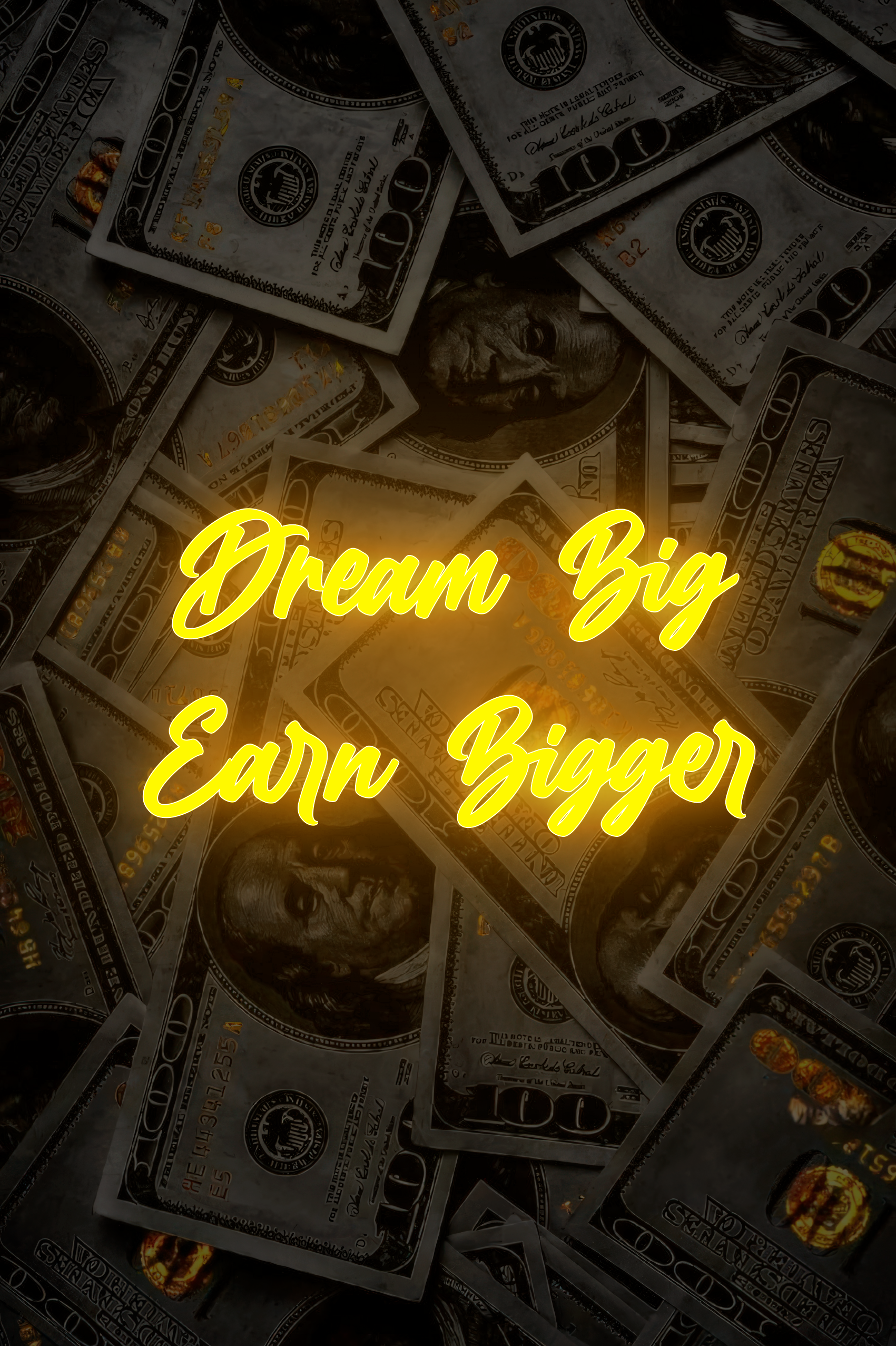MONEY MOTIVATION – Tableau LED Billets & Phrase Inspirante | Ambition & Réussite Eclarys