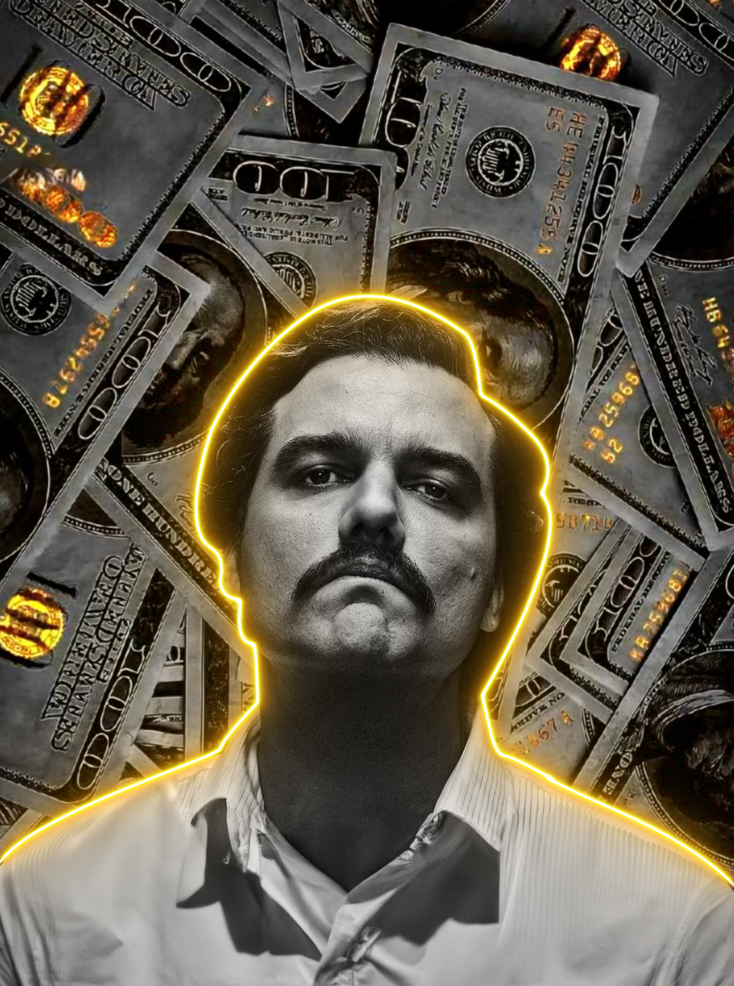 ESCOBAR LEGACY – Cadre LED Pablo Escobar • Icône, pouvoir & mystère