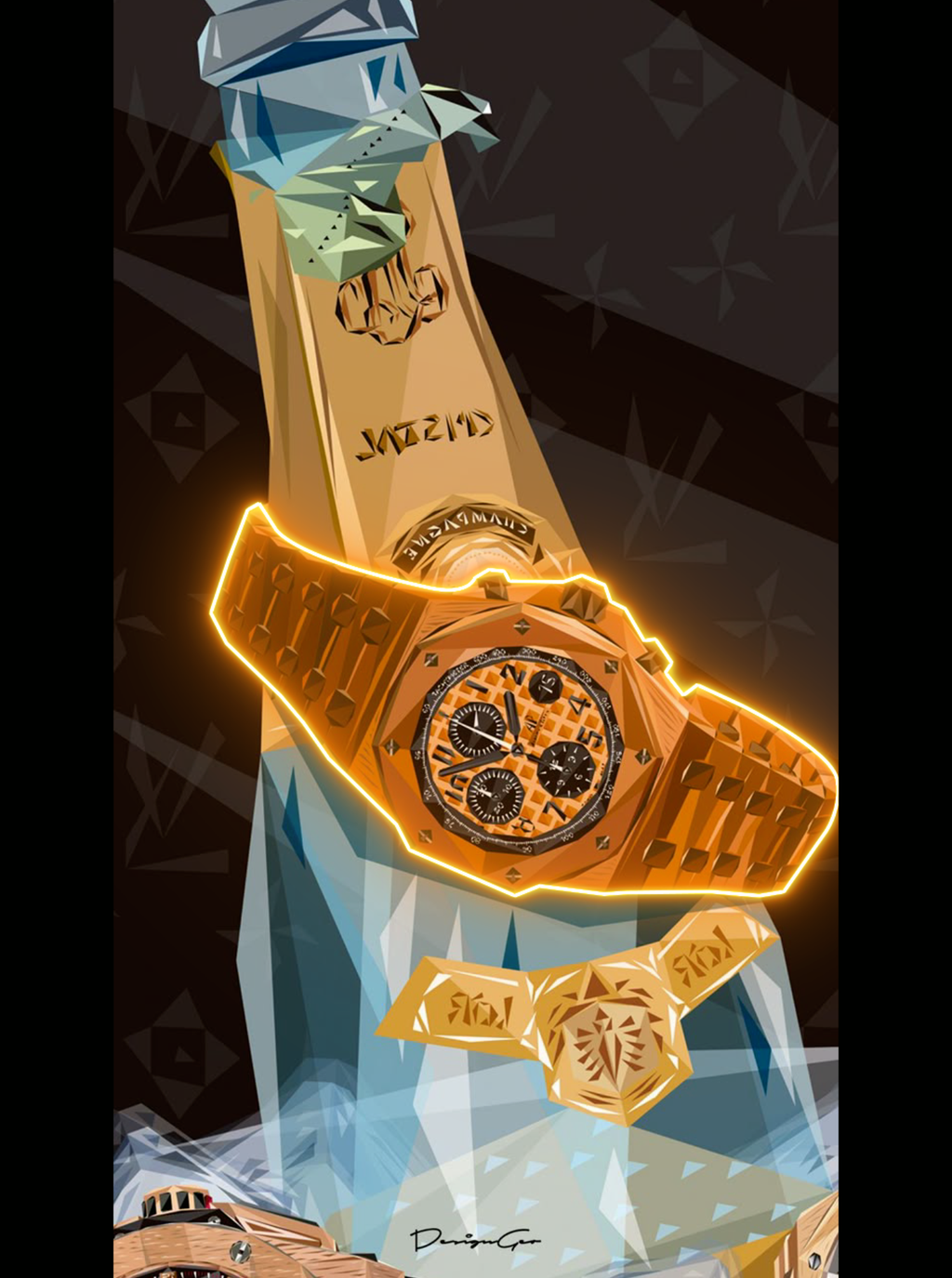HIGH ROLLERS CLUB – Cadre LED Audemars Piguet x Dollars • Luxe & Ambition Eclarys