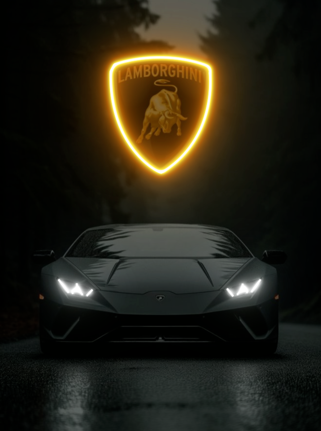 HURACAN GLOW – Cadre LED Lamborghini • Puissance & style sous lumière Eclarys