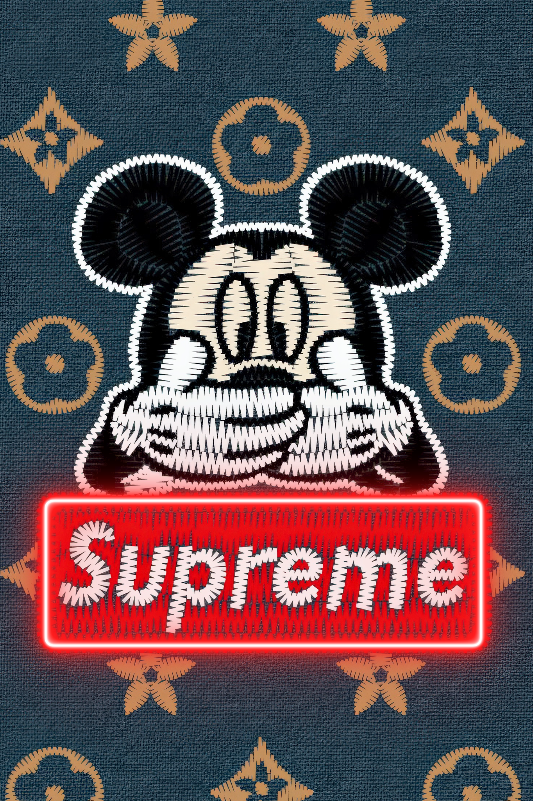 MICKEY SUPREME – Tableau LED Streetwear & Luxe | Pop Culture Urbaine Eclarys