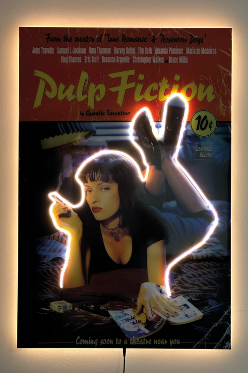 PULP FICTION ICON – Cinéma Pop Art - Tableau LED Époxy Eclarys