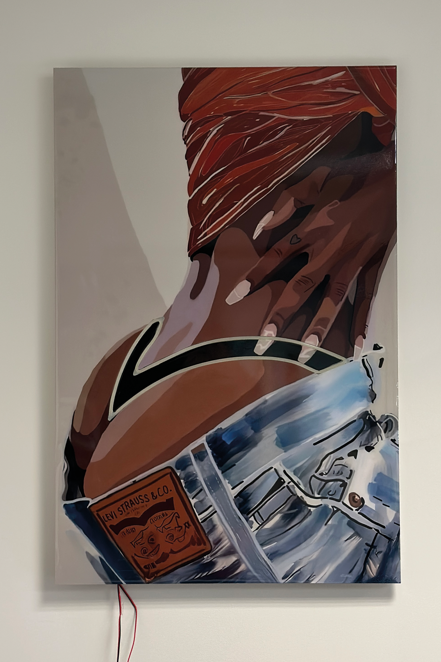 DENIM CURVE – Tableau LED sensuel & artistique en hommage au corps féminin Eclarys