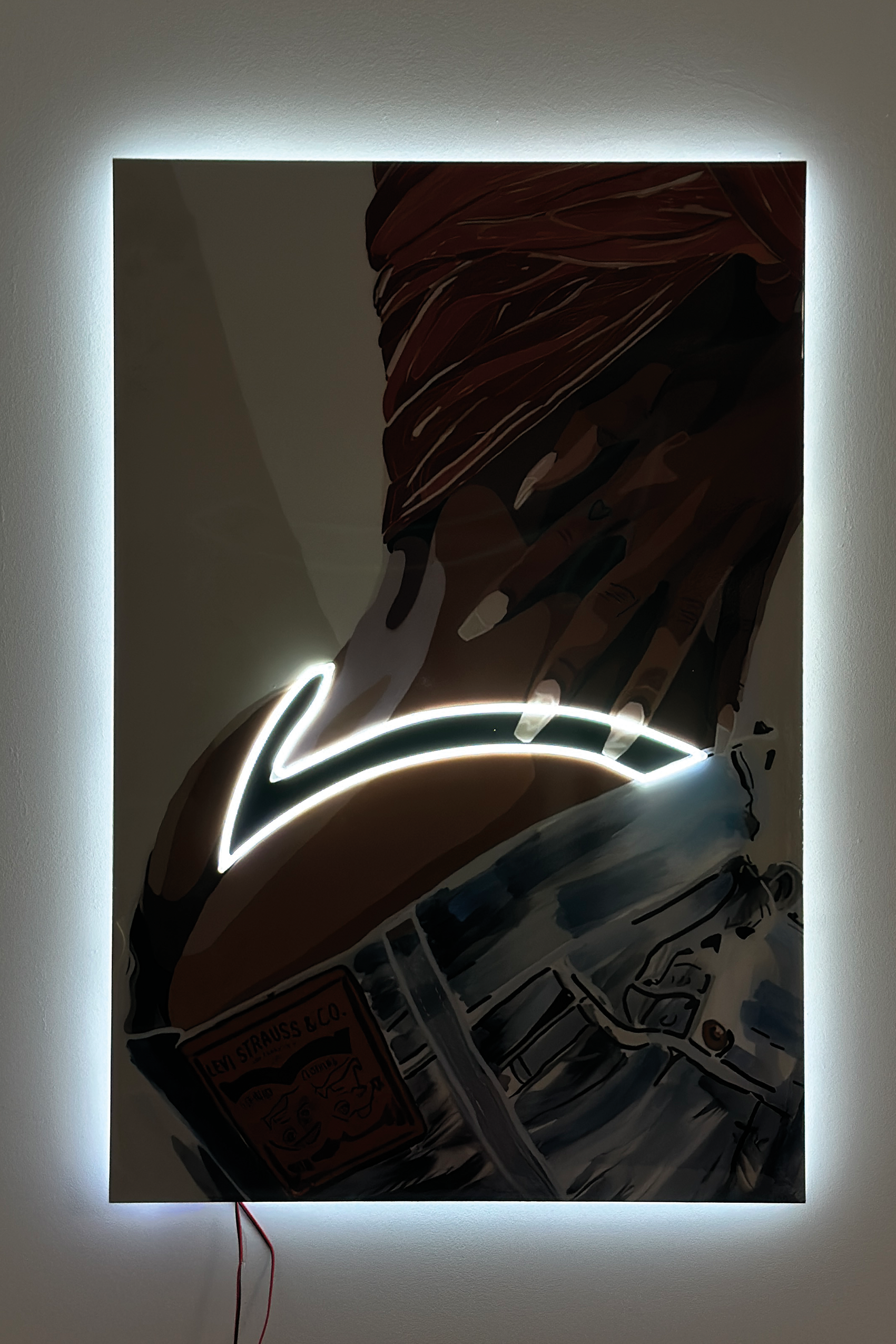 DENIM CURVE – Tableau LED sensuel & artistique en hommage au corps féminin Eclarys