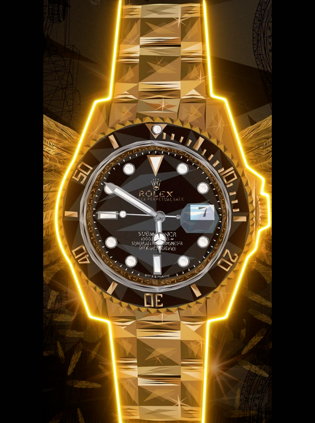 TIME IS LUXURY – Cadre LED Rolex • Élégance intemporelle & design lumineux Eclarys