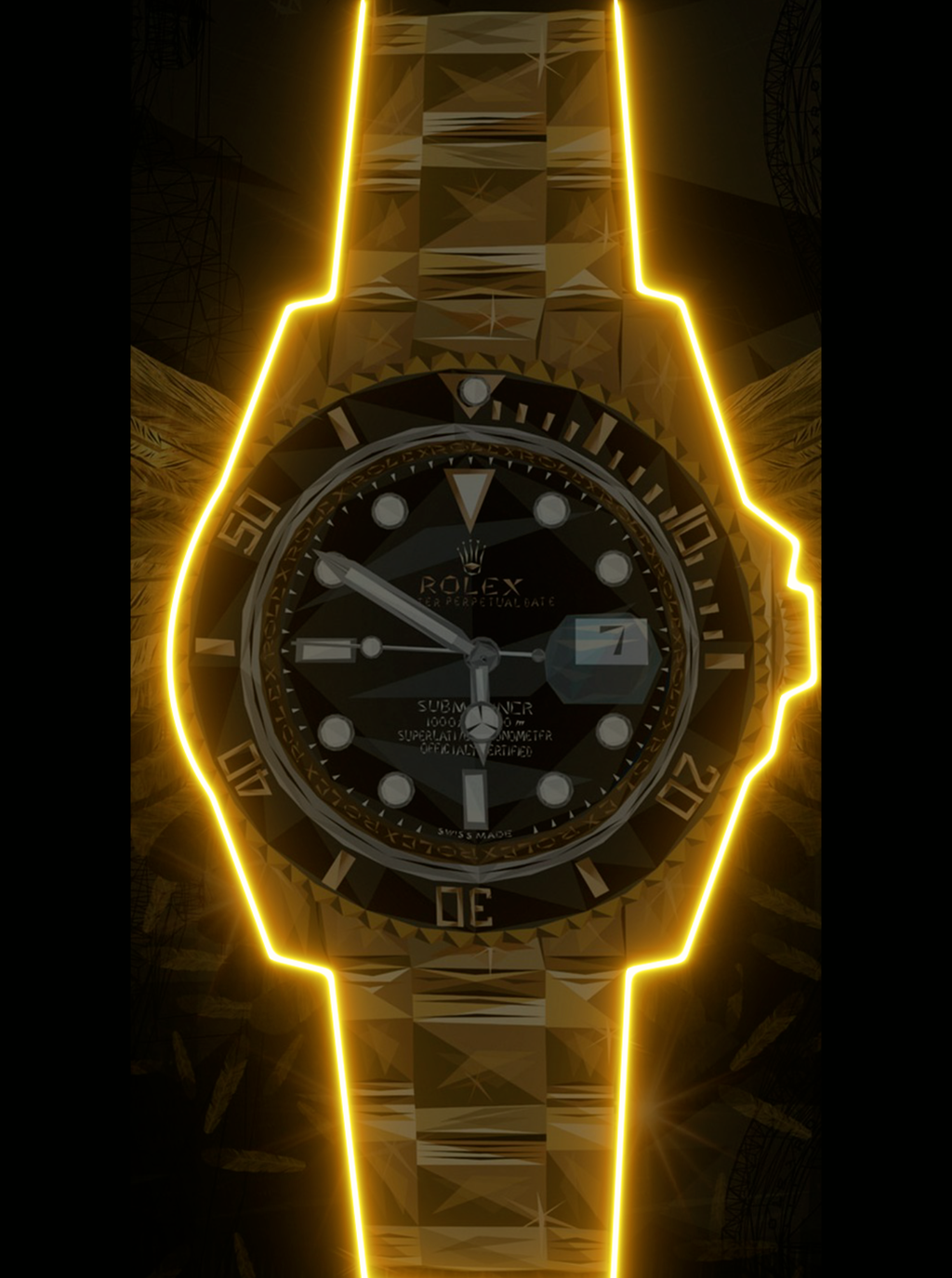 TIME IS LUXURY – Cadre LED Rolex • Élégance intemporelle & design lumineux Eclarys